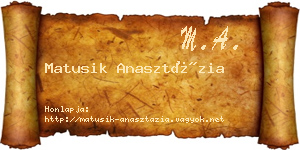 Matusik Anasztázia névjegykártya